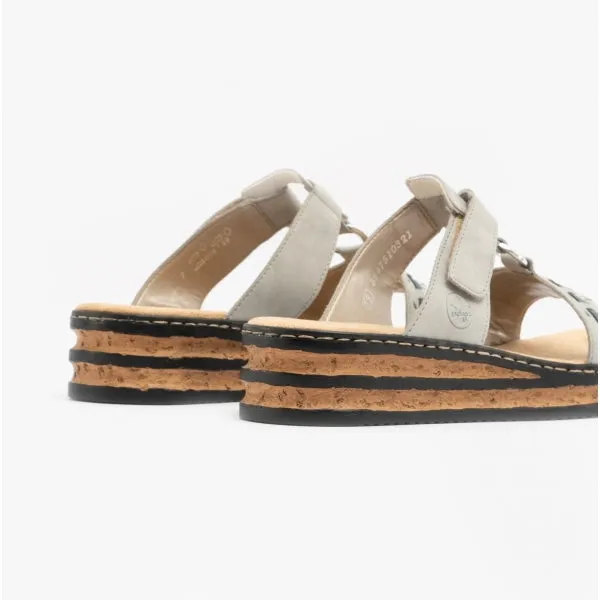62995-42 Ladies Slip-On Sandals Grey