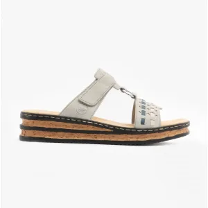 62995-42 Ladies Slip-On Sandals Grey