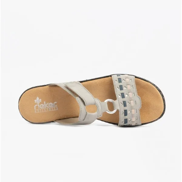 62995-42 Ladies Slip-On Sandals Grey