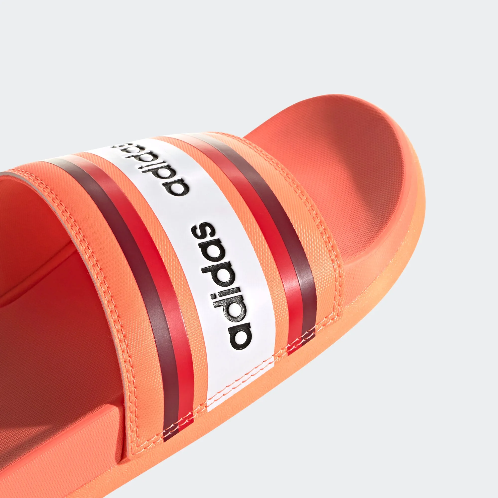 Adidas Adilette Cloudfoam "Farm Rio Stripe" (Signal Coral/Burgundy/ White)(EG1865)