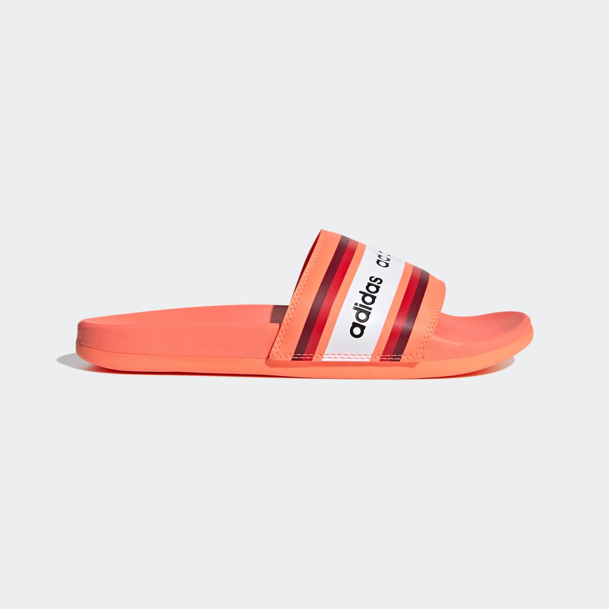 Adidas Adilette Cloudfoam "Farm Rio Stripe" (Signal Coral/Burgundy/ White)(EG1865)