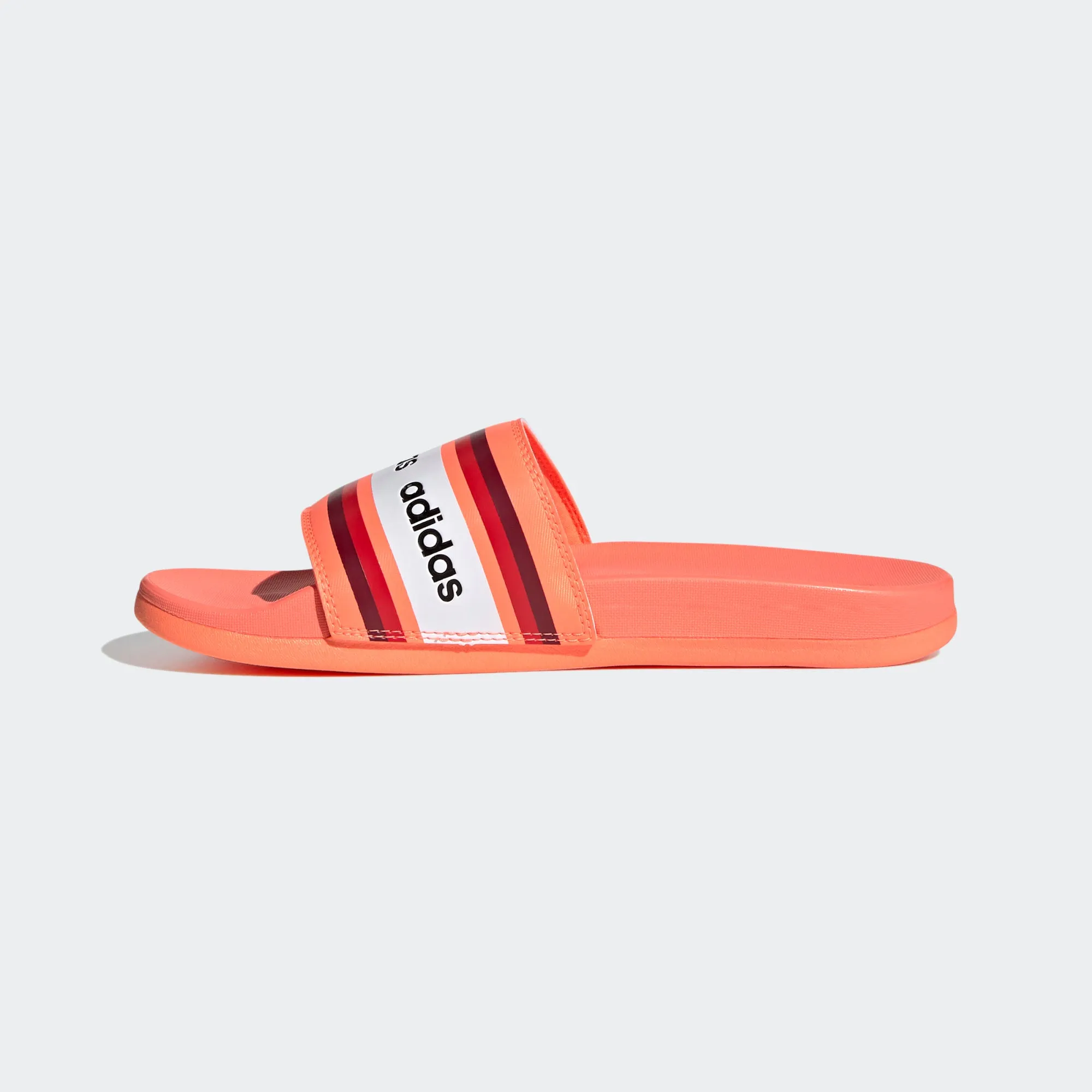 Adidas Adilette Cloudfoam "Farm Rio Stripe" (Signal Coral/Burgundy/ White)(EG1865)