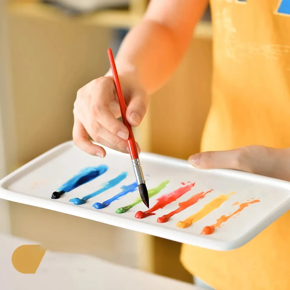 Ceramic Rectangular Color Palette for Watercolor & Gouache Painting