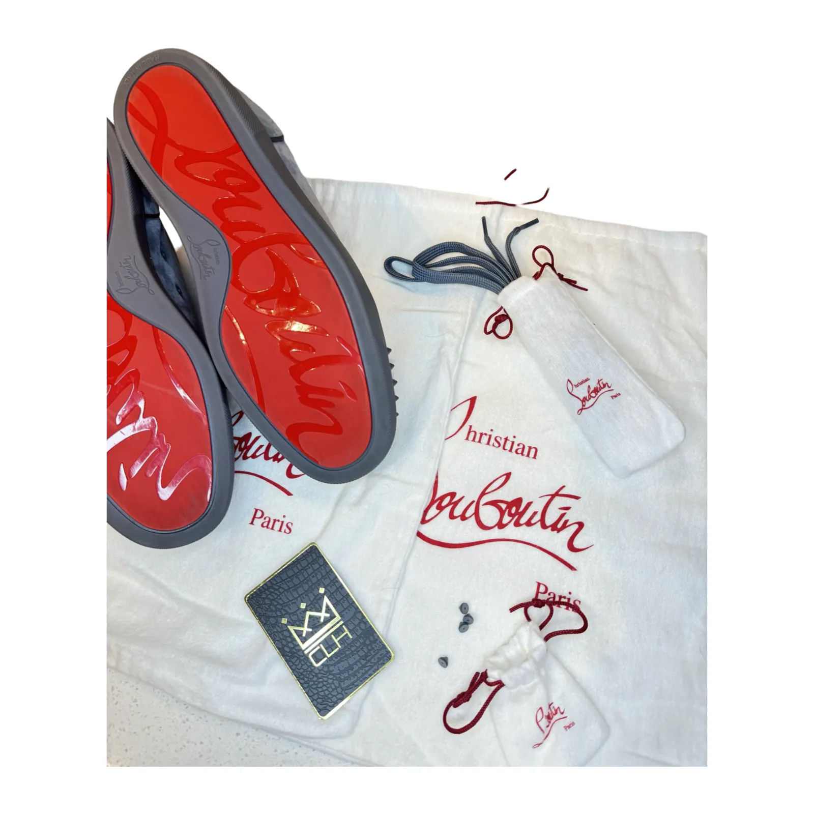 CHRISTIAN LOUBOUTIN LOUIS JUNIOR SPIKES SNEAKERS