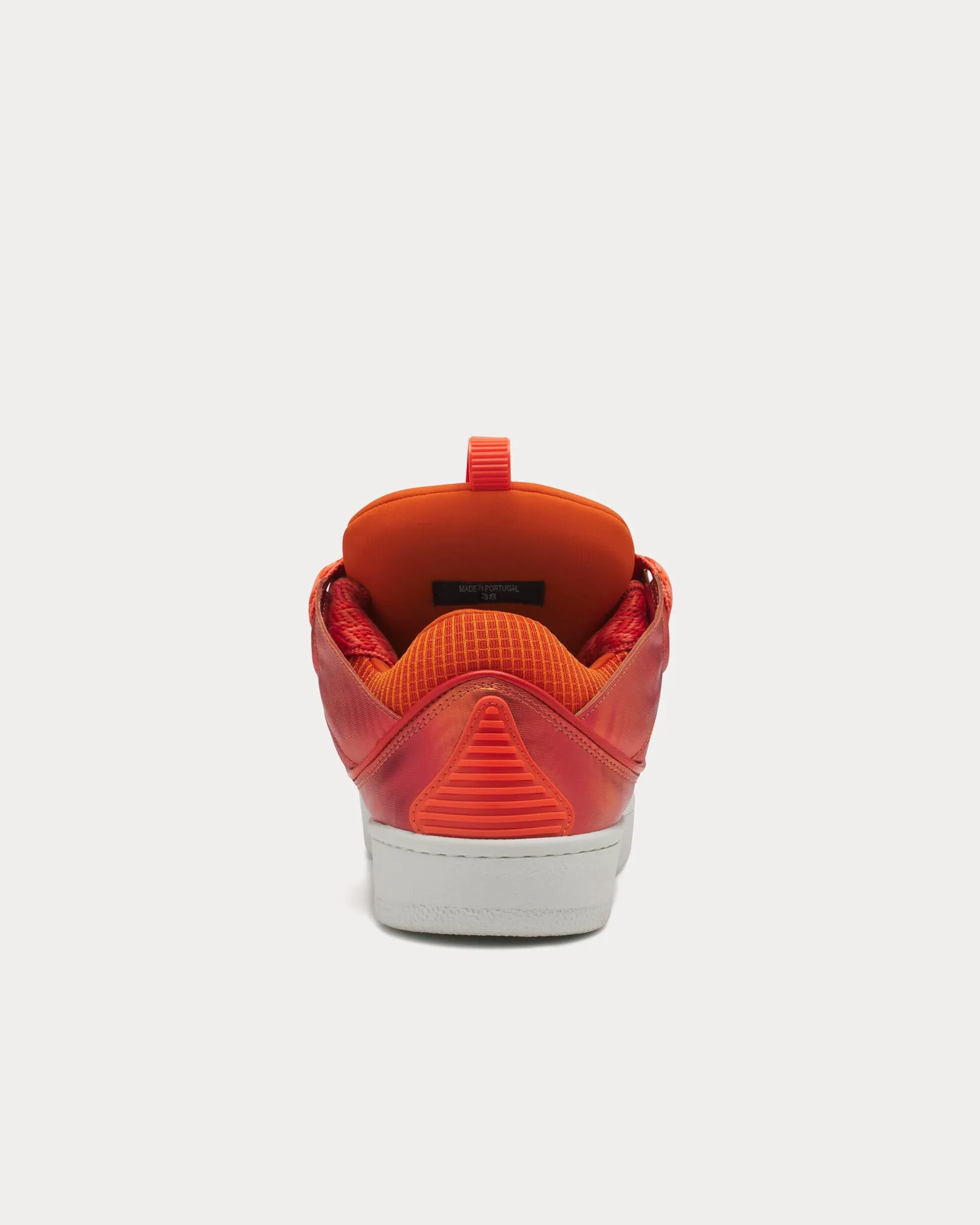 Curb Hologram Effect Leather Pink Coral Low Top Sneakers