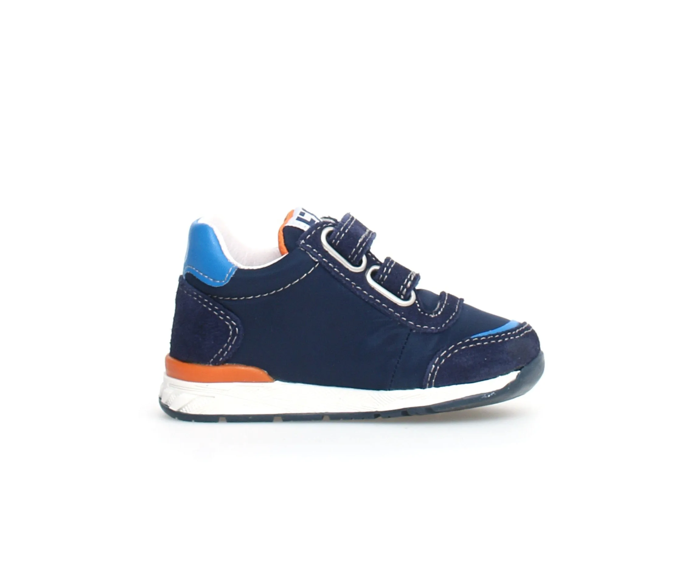 Falcotto New Ferdi | Suede Navy/Orange Low Sneakers