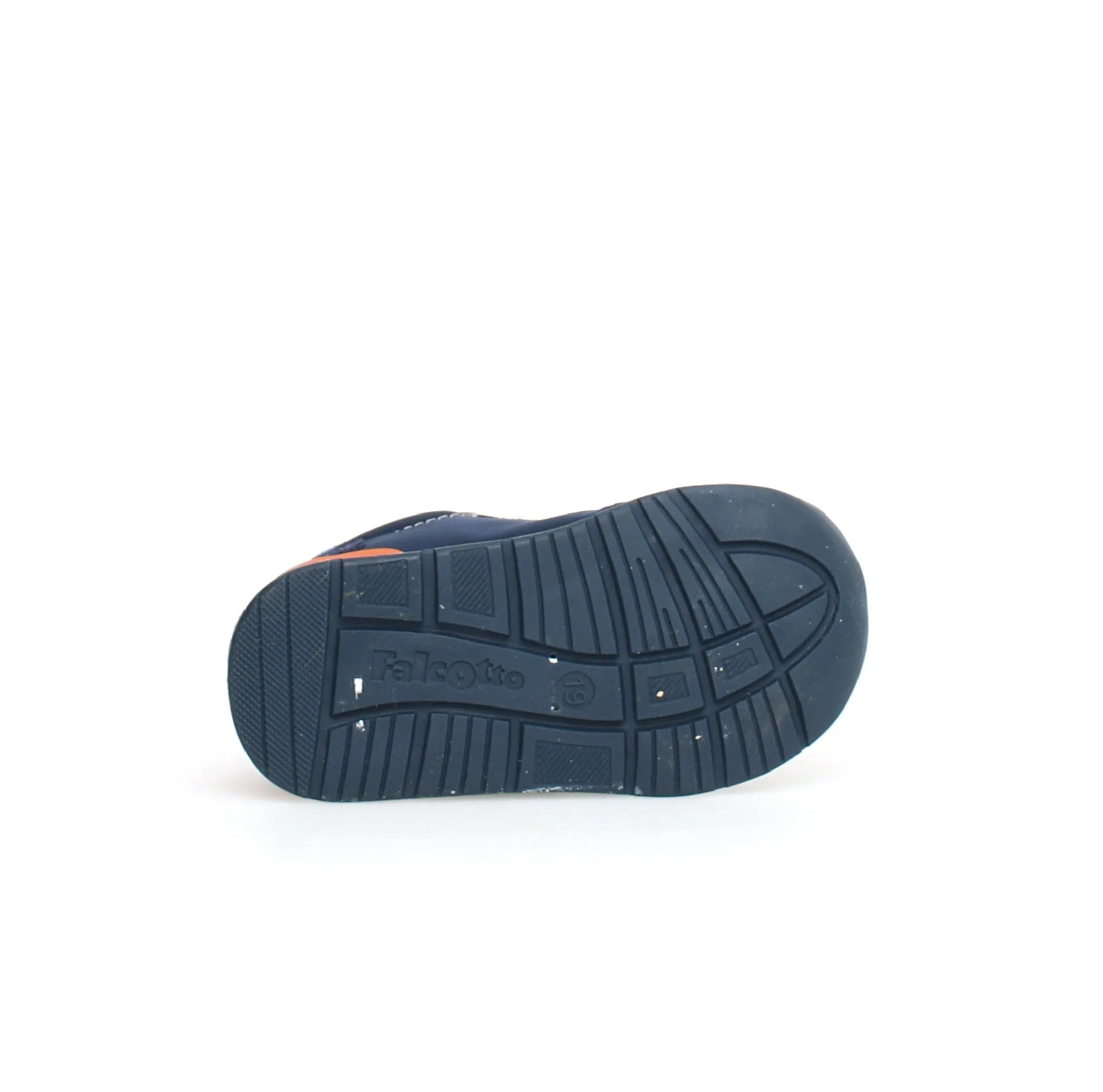 Falcotto New Ferdi | Suede Navy/Orange Low Sneakers