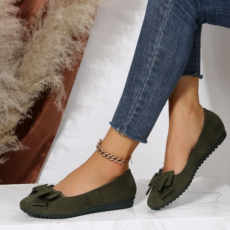 Fashion Bowknot Round Toe Flats