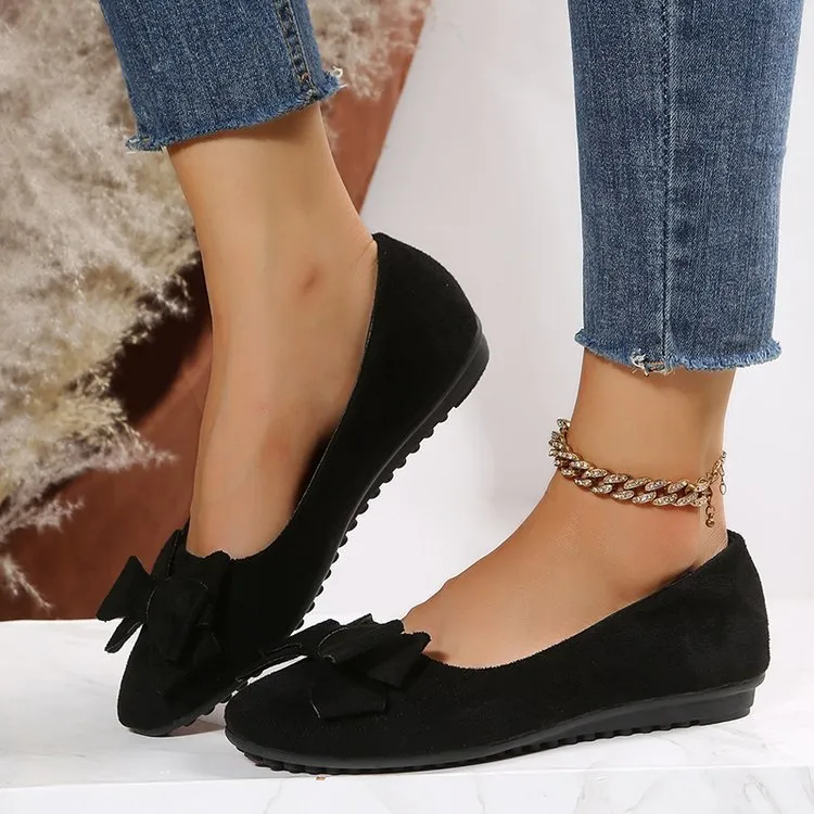 Fashion Bowknot Round Toe Flats