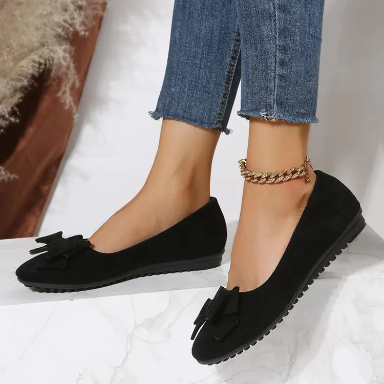 Fashion Bowknot Round Toe Flats