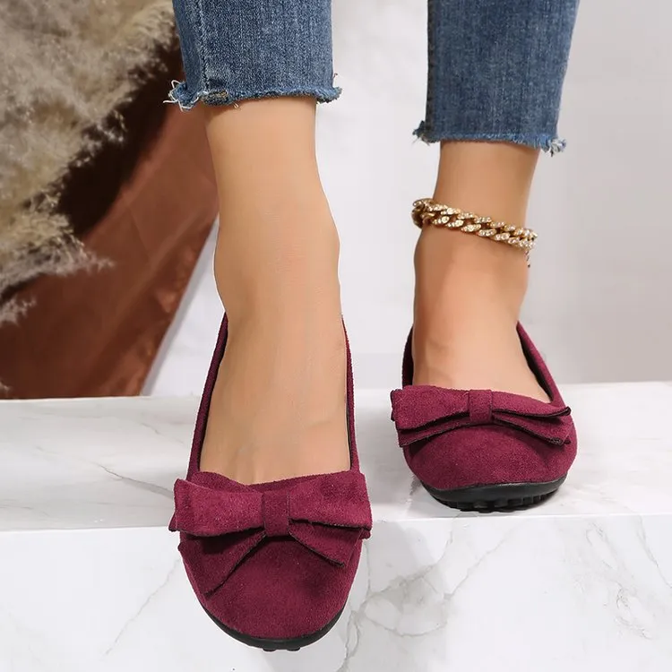 Fashion Bowknot Round Toe Flats