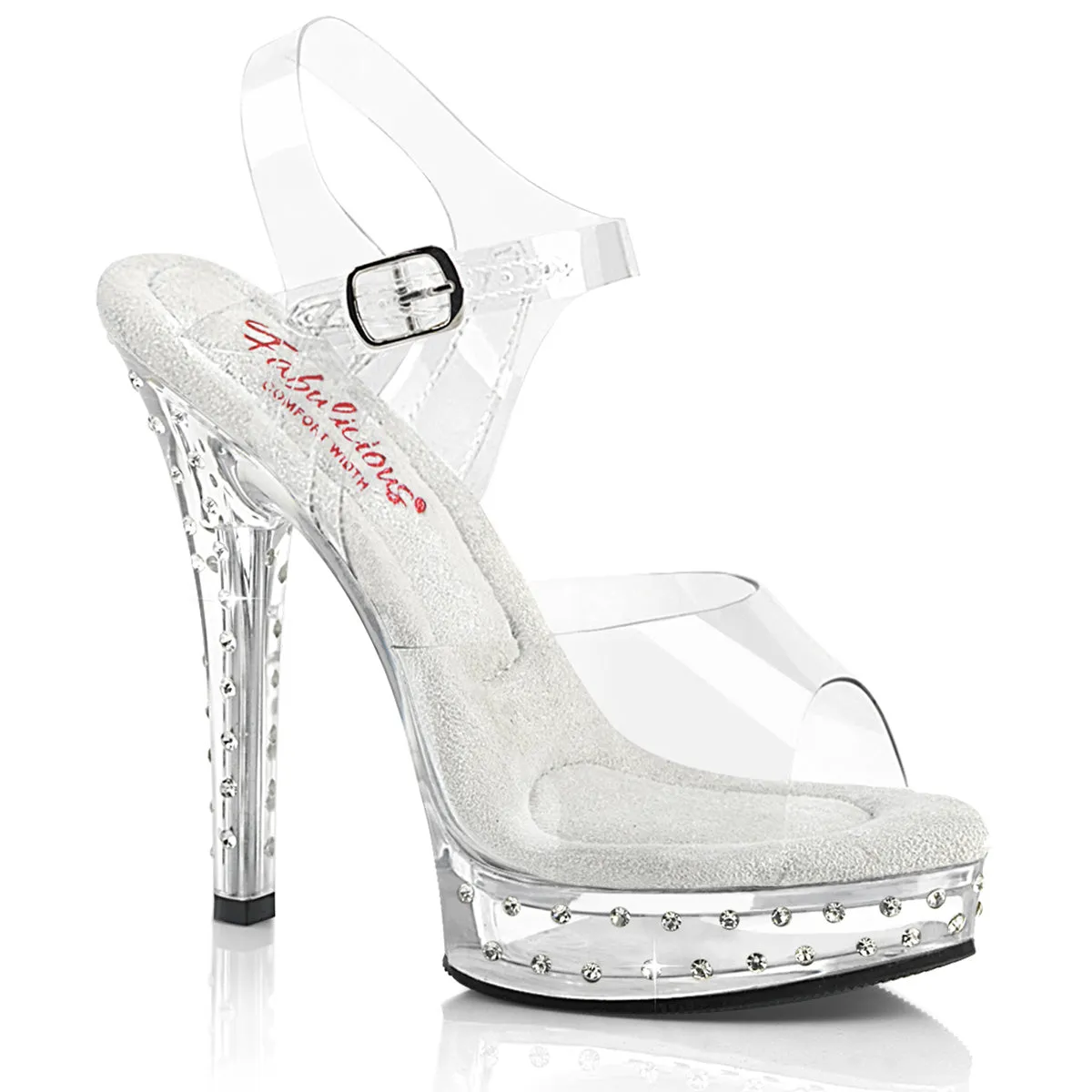 MAJESTY-508SDT Fabulicious 5" Majesty Clear Sexy Shoes (Posing Shoes)