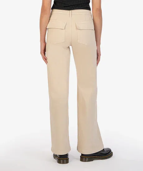 Meg Utility Pocket High Waist Wide Leg Pant- Kut from the Kloth KB50101-BEIGE