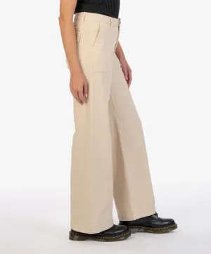 Meg Utility Pocket High Waist Wide Leg Pant- Kut from the Kloth KB50101-BEIGE
