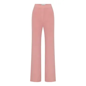 Orvell Knitted Pants In Soft Pink