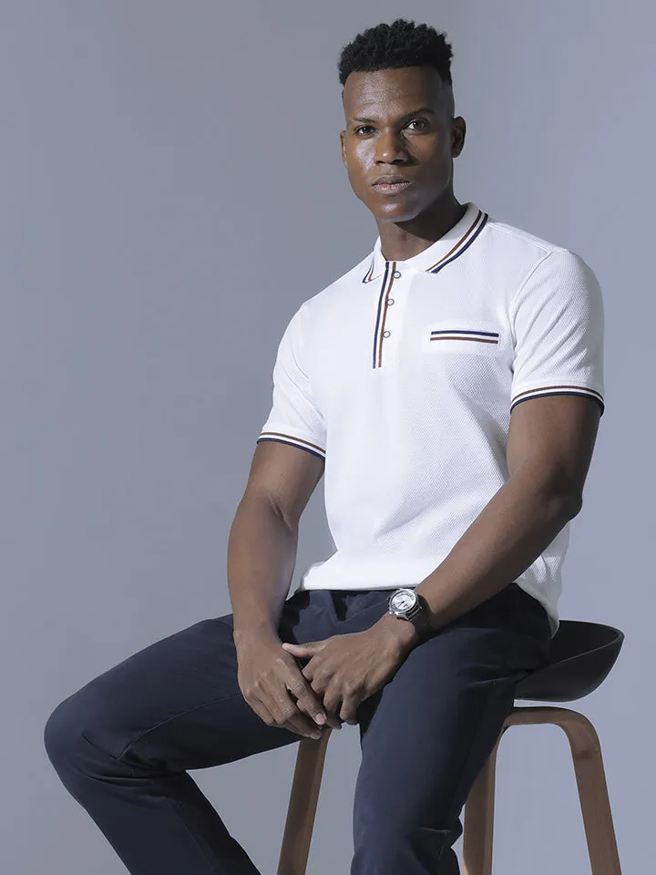 Popcorn Knitted Polo T-shirt - Gallop