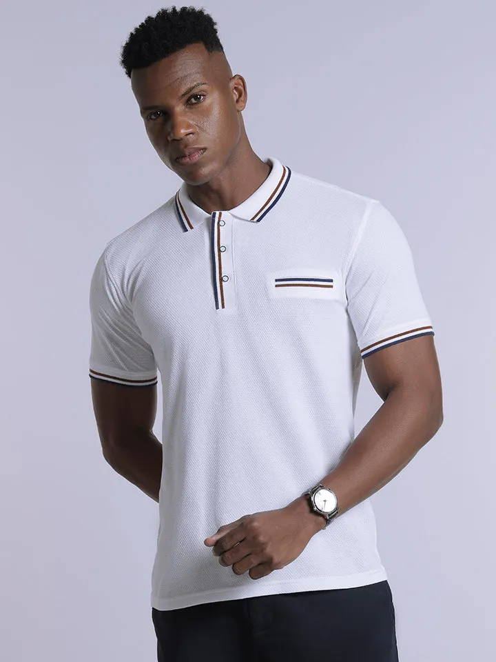 Popcorn Knitted Polo T-shirt - Gallop
