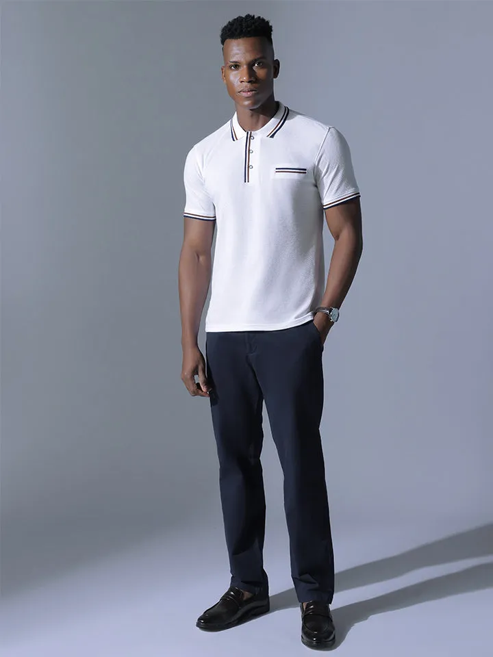 Popcorn Knitted Polo T-shirt - Gallop