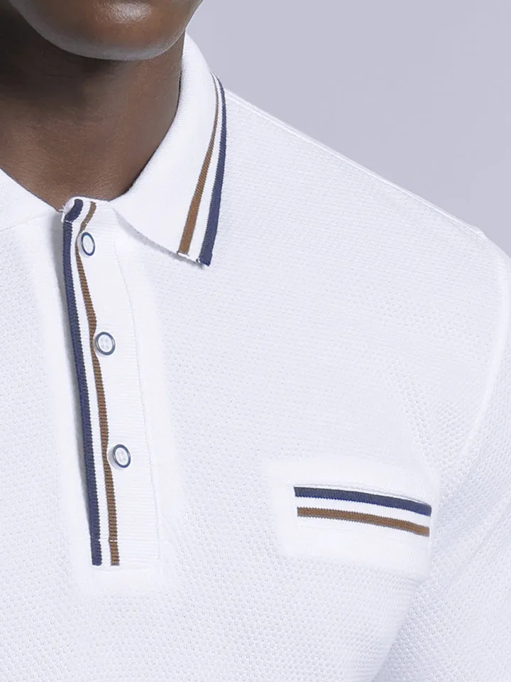 Popcorn Knitted Polo T-shirt - Gallop
