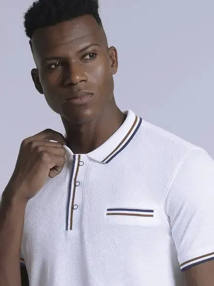 Popcorn Knitted Polo T-shirt - Gallop