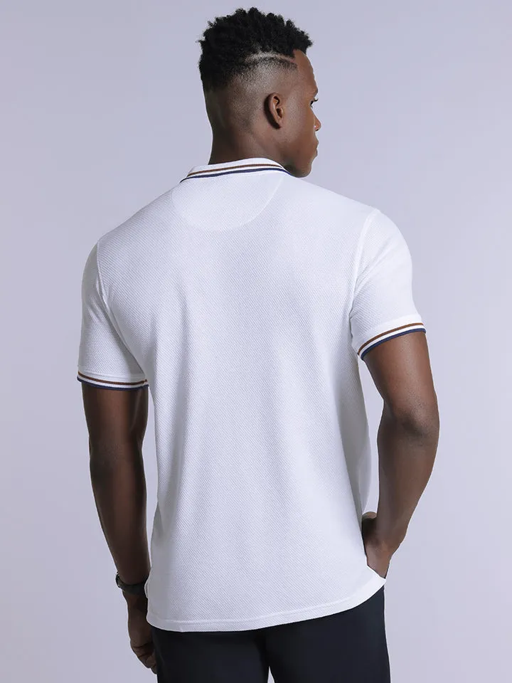Popcorn Knitted Polo T-shirt - Gallop