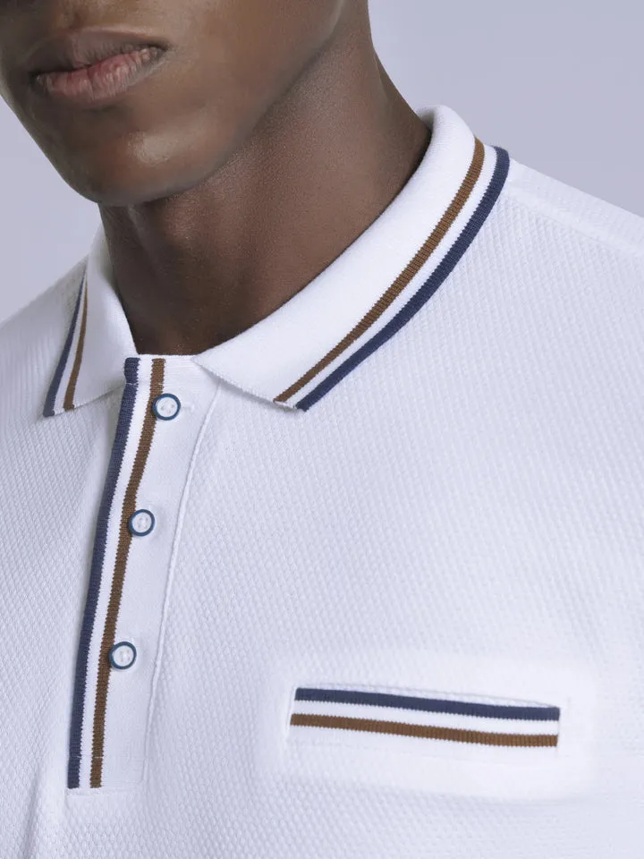 Popcorn Knitted Polo T-shirt - Gallop