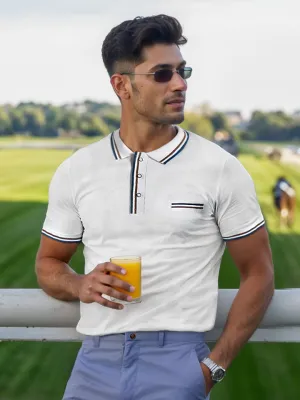 Popcorn Knitted Polo T-shirt - Gallop