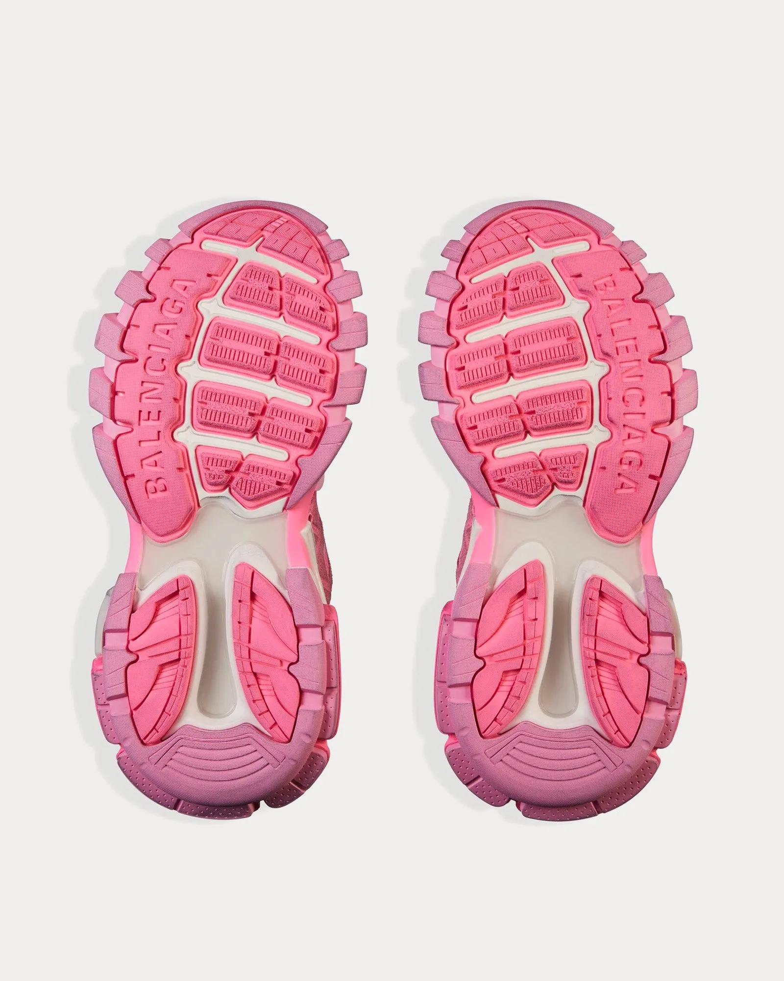 Track Mesh & Suede-Like Fabric Pink Low Top Sneakers